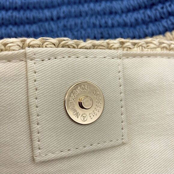 NWT Tommy Bahama Handwoven Crochet Striped Large Tote Bag - Picture 5 of 8